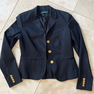 Black Blazer with Gold Buttons